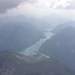 Flugwegposition um 14:02:32: Aufgenommen in der Nähe von Reutte, Gemeinde Reutte, Österreich in 2491 Meter